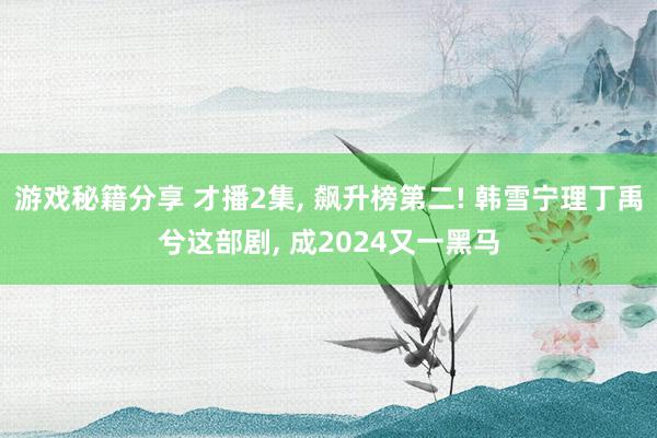 游戏秘籍分享 才播2集, 飙升榜第二! 韩雪宁理丁禹兮这部剧, 成2024又一黑马