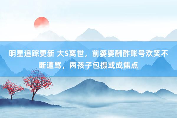 明星追踪更新 大S离世，前婆婆酬酢账号欢笑不断遭骂，两孩子包摄或成焦点