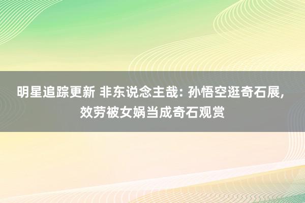 明星追踪更新 非东说念主哉: 孙悟空逛奇石展, 效劳被女娲当成奇石观赏