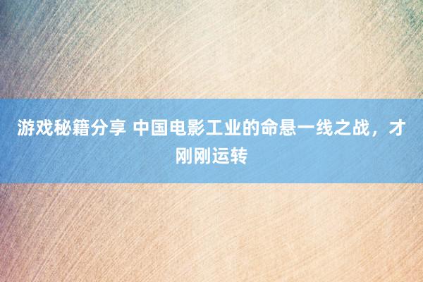 游戏秘籍分享 中国电影工业的命悬一线之战，才刚刚运转