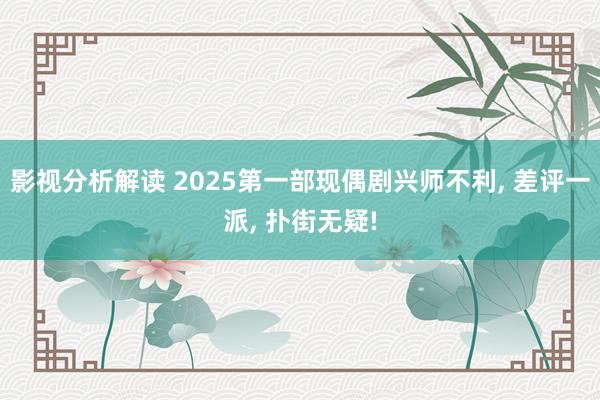 影视分析解读 2025第一部现偶剧兴师不利, 差评一派, 扑街无疑!